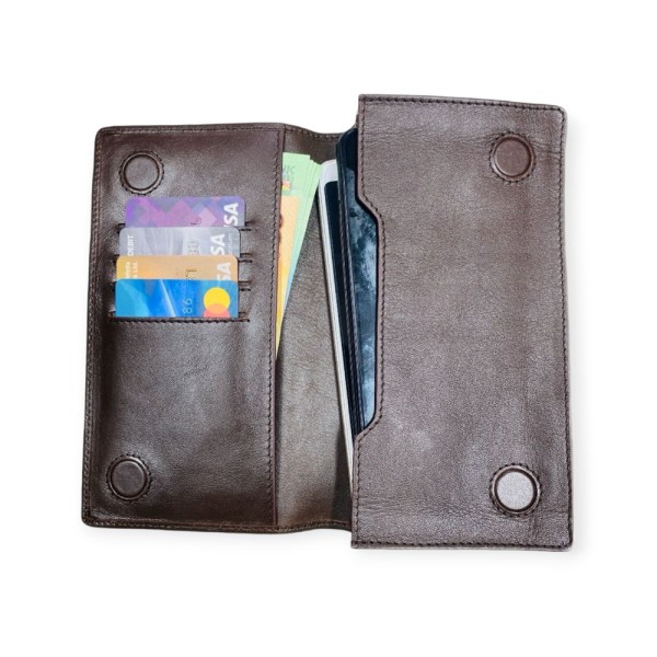 Genuine Care Leather Magnet Long wallet