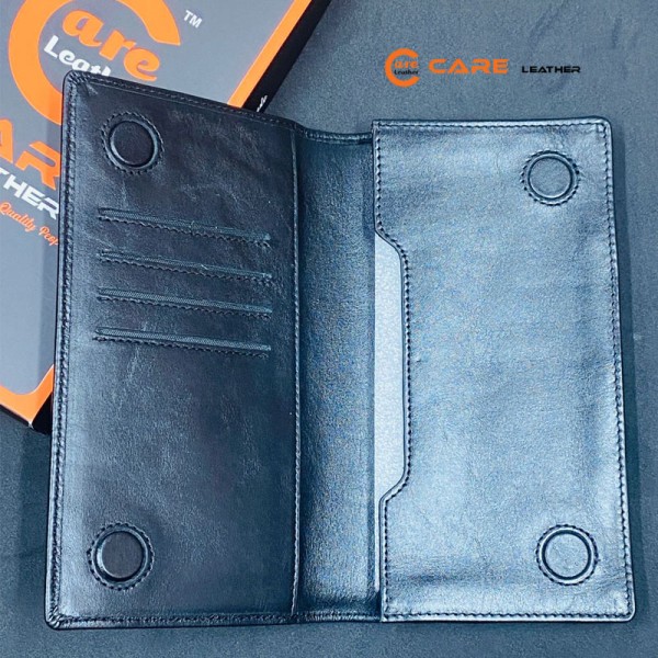 Genuine Care Leather Magnet Long wallet