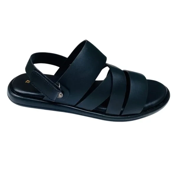 Genuine Care Leather Belt Sandal Black