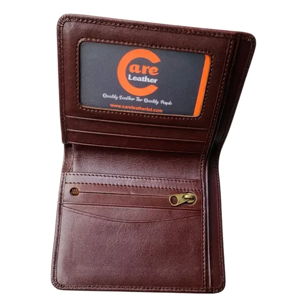 Genuine Care Leather Short Money Bag