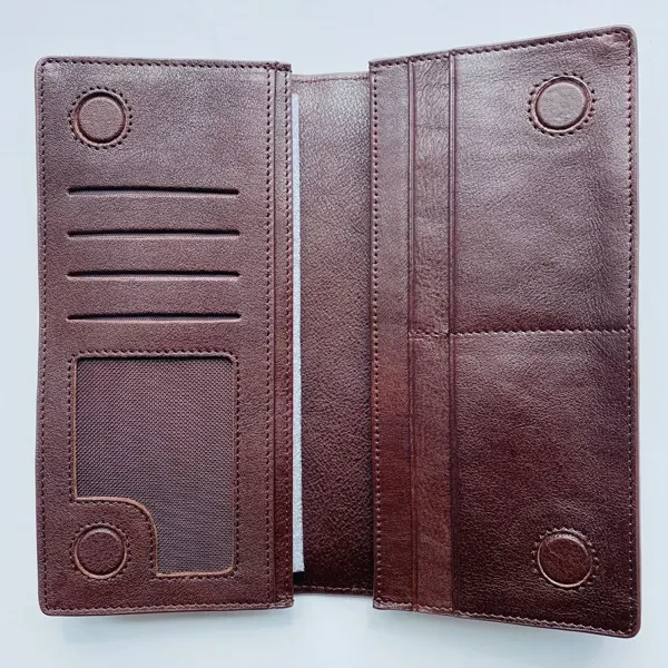 Genuine Leather Magnetic Long Wallet M2BCG