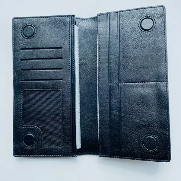 Genuine Leather Magnetic Long Wallet M2BCG
