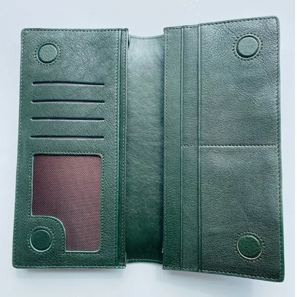 Genuine Leather Magnetic Long Wallet M2BCG