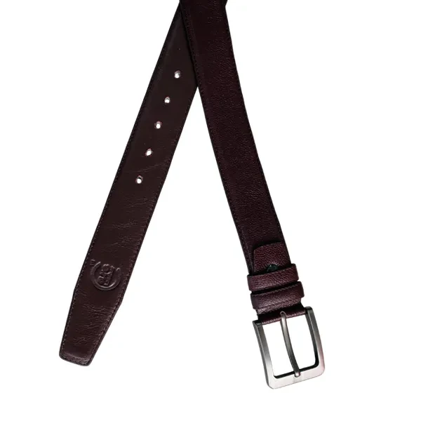 Classic Dark Maroon Care Leather Belt For Men