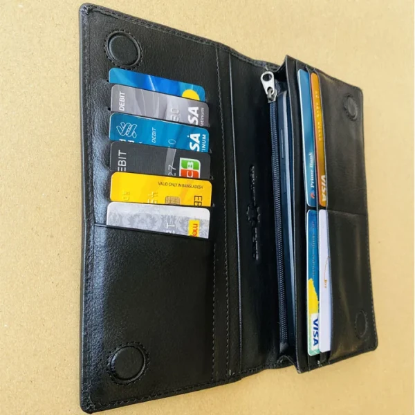Magnetic Long Wallet Dobell Series Black