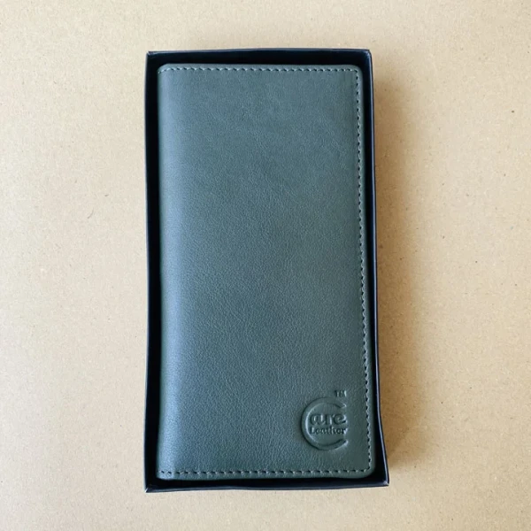 Magnetic Long Wallet Dobell Series Olive Green