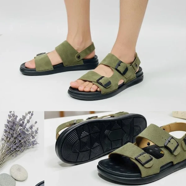 Sandal Genuine Leather S16 Olive Green