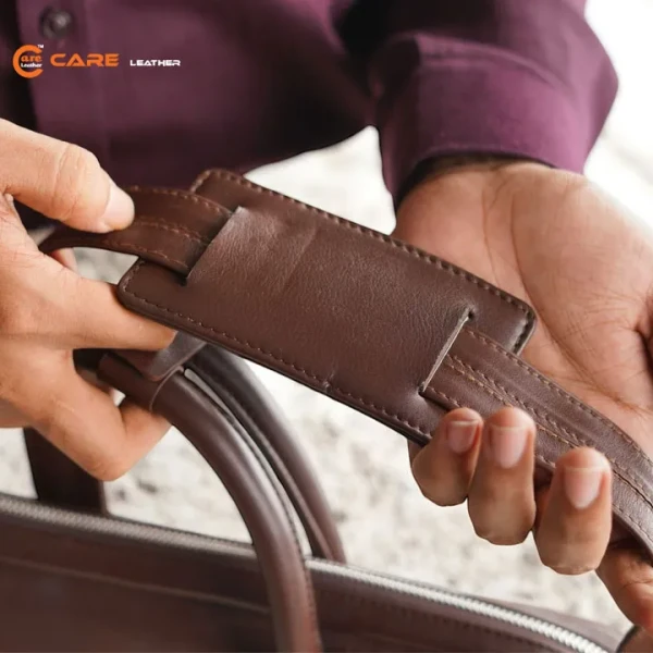 Care Leather Laptop Bag Chocolate