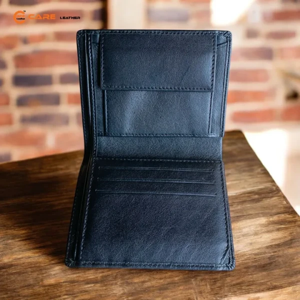 Genuine Leather Bi-Fold Wallet (Black SW22)