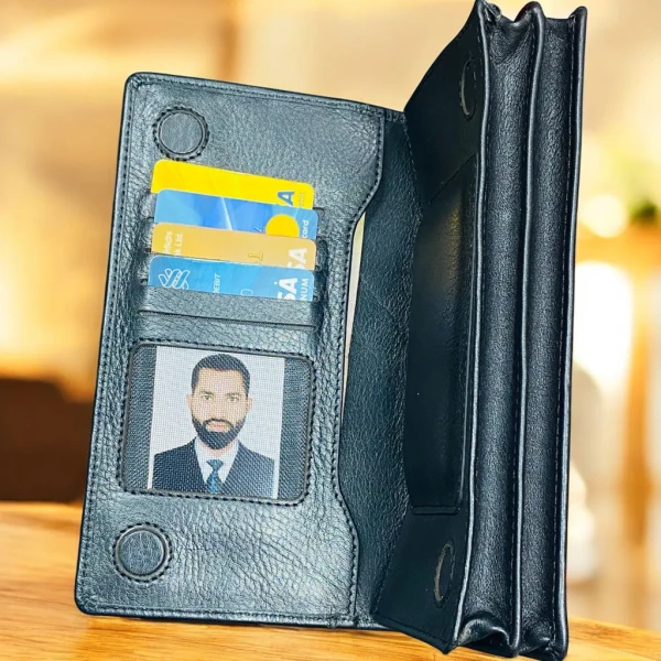 New Magnet Smart Leather Long wallet (NM Black)