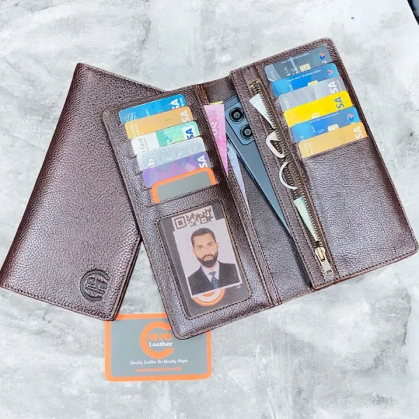 Smart Leather Long wallet Zipper