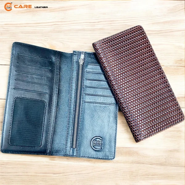 Woven Care Leather Long Wallet LW-PZC09