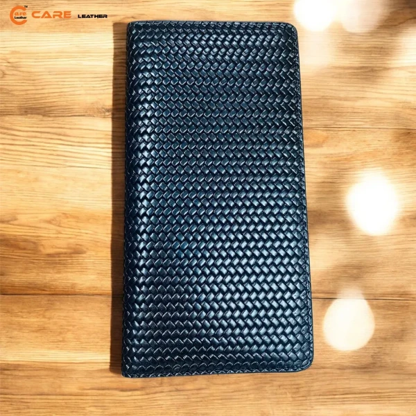 Woven Care Leather Long Wallet LW-PZC09