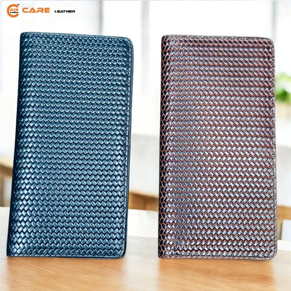 Woven Care Leather Long Wallet LW-PZB09