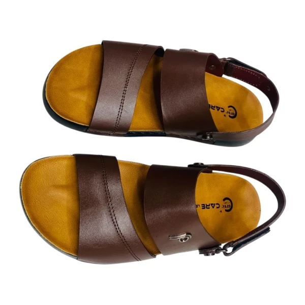 Mens fashionable Style Double Belt Casual Sandal Black SC27