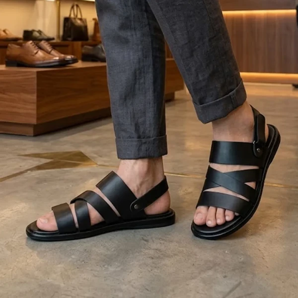 Premium Care Leather Belt sandals (SB8)