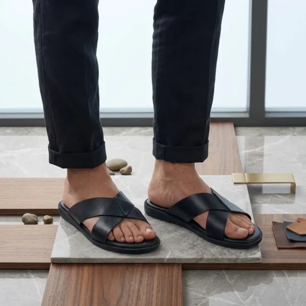 Men's Sandals New Casual Fisherman Style Care Leather  (S33)