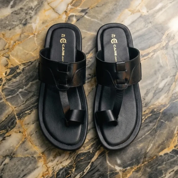 Care Leather Open Toe Lightweight Leather Sandals (S37)