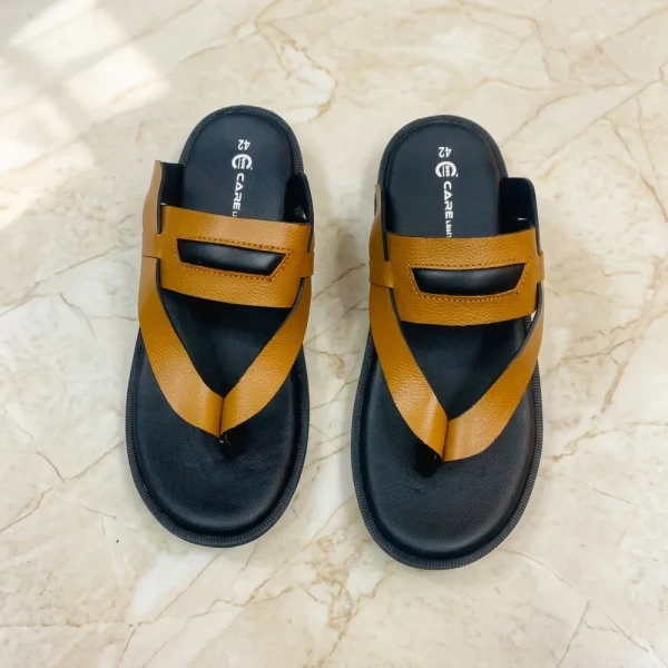 Care Leather Men Leather Comfort Sandals (S39)