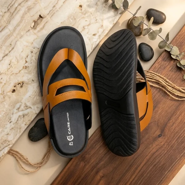 Care Leather Men Leather Comfort Sandals (S39)