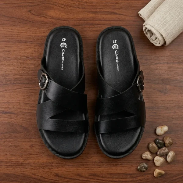 Care Leather Men Leather Comfort Sandals (S40)