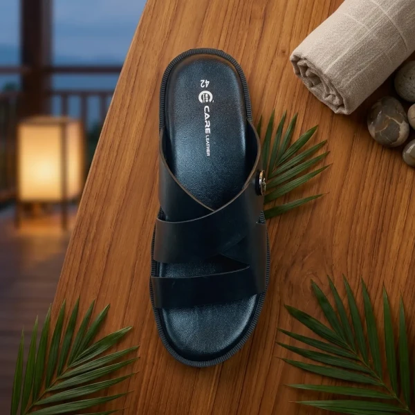 Care Leather Men Leather Comfort Sandals (S40)