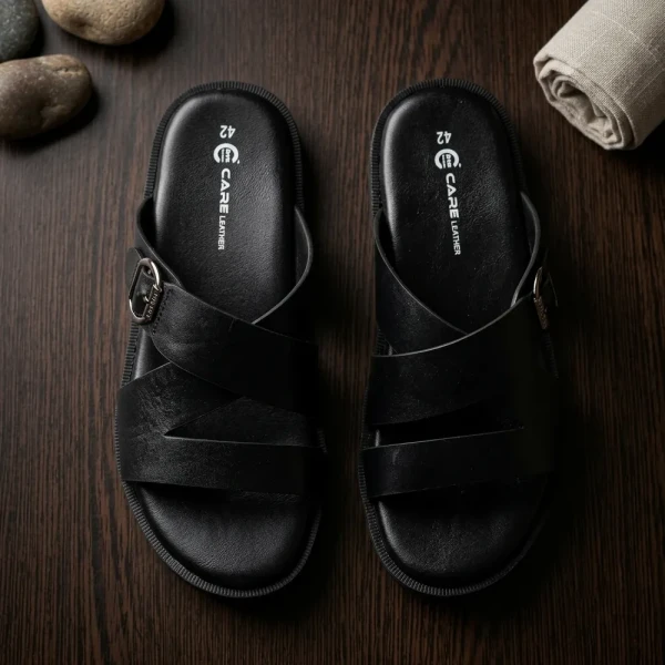 Care Leather Men Leather Comfort Sandals (S40)