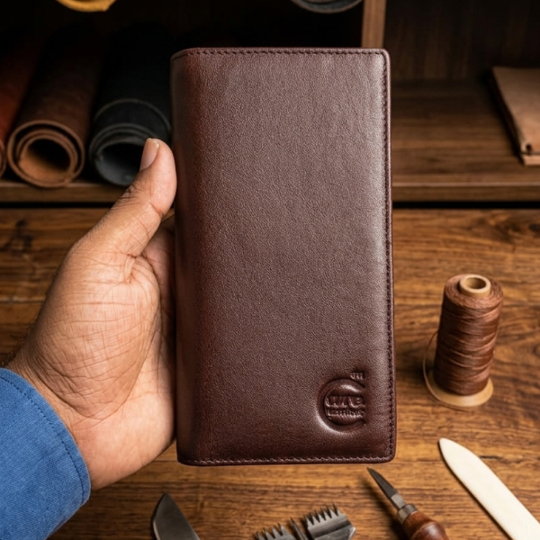 Cae Leather Double Chamber M2c Mobile Zipper Wallet