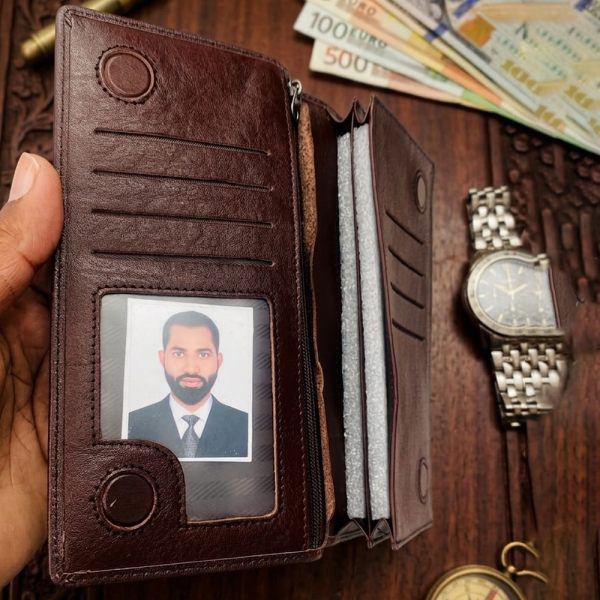 Cae Leather Double Chamber M2c Mobile Zipper Wallet