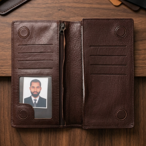 Cae Leather Double Chamber M2c Mobile Zipper Wallet