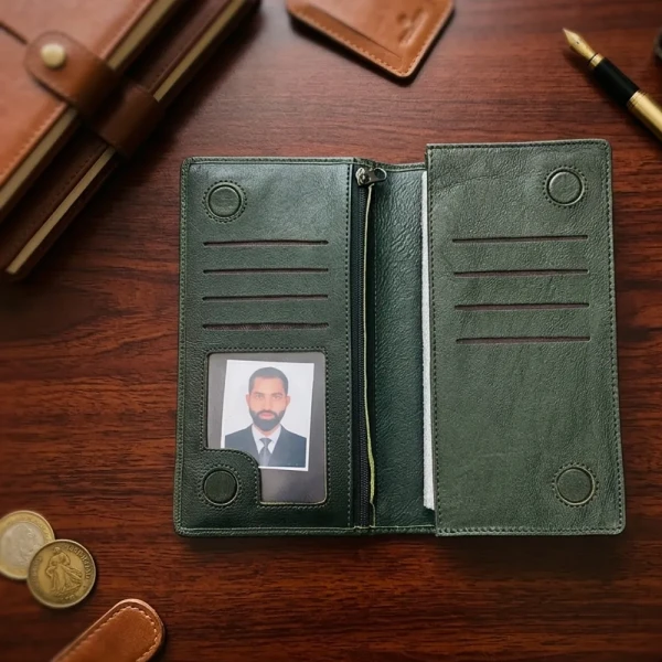 Cae Leather Double Chamber M2g Mobile Zipper Wallet