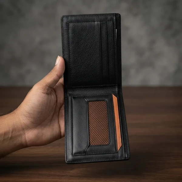 Genuine Care Leather Bi-Fold Wallet Green SW18