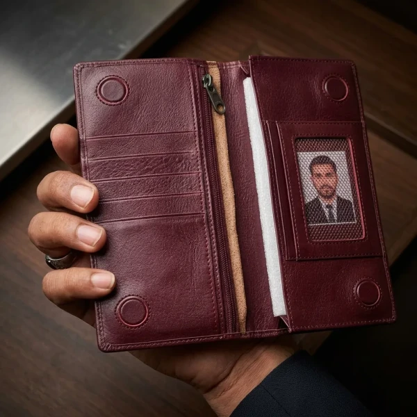 Cae Leather Aura Series Long Wallet M1c Zipper Wallet
