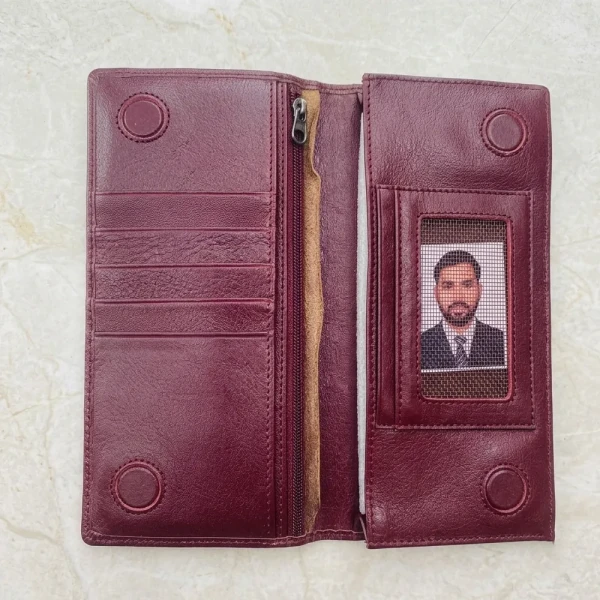 Cae Leather Aura Series Long Wallet M1c Zipper Wallet