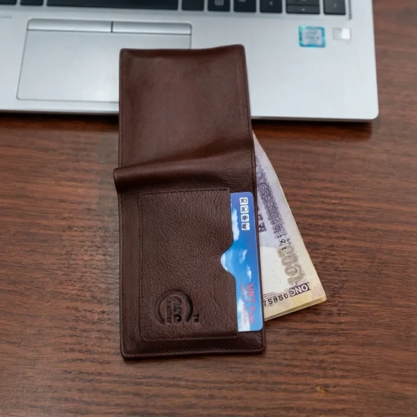 Genuine Care Leather Magnate Bi-Fold Wallet Chocolate SW13