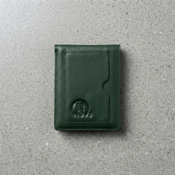 Genuine Care Leather Magnate Bi-Fold Wallet Green SW13