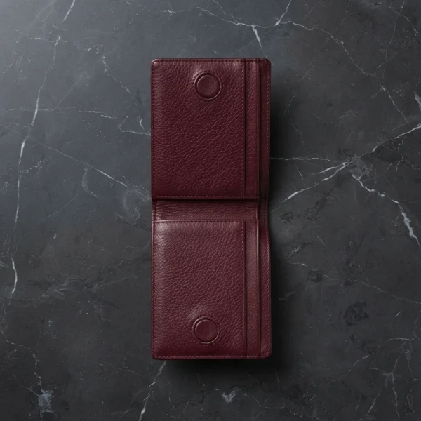 Genuine Care Leather Magnate Bi-Fold Wallet Maroon SW13