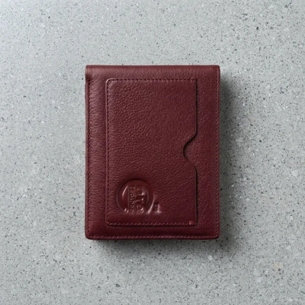 Genuine Care Leather Magnate Bi-Fold Wallet Maroon SW13