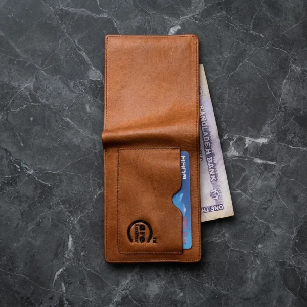 Genuine Care Leather Magnate Bi-Fold Wallet Brown SW13