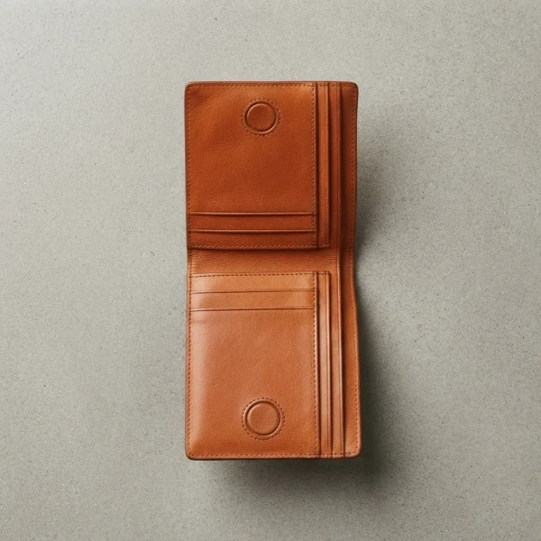 Genuine Care Leather Magnate Bi-Fold Wallet Brown SW13
