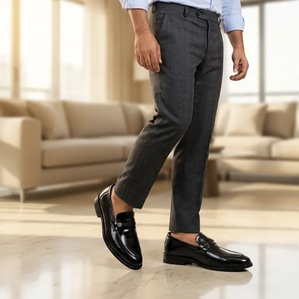 Loafers Care Leather business Men dress shoes Gentleman's party shoes Black