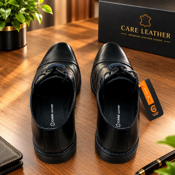 Shoe's Care Leather business Men dress shoes Gentleman's party shoes Black